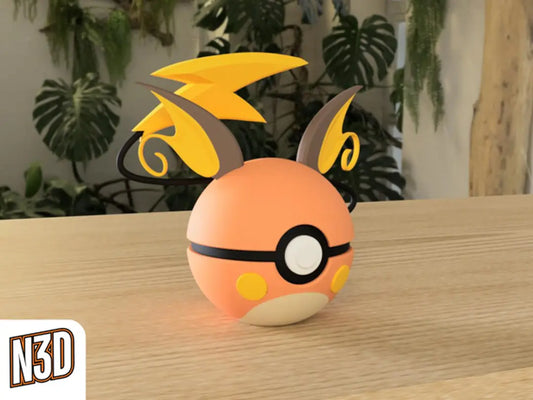 #026 Raichu Themed Pokeball - N3D