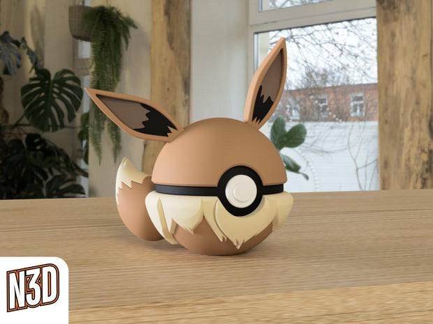 #133 Eevee Themed Pokeball - N3D