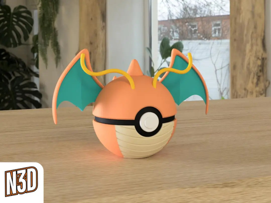 #149 Dragonite Themed Pokeball - N3D