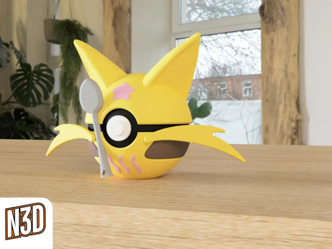 #064 Kadabra Themed Pokeball - N3D