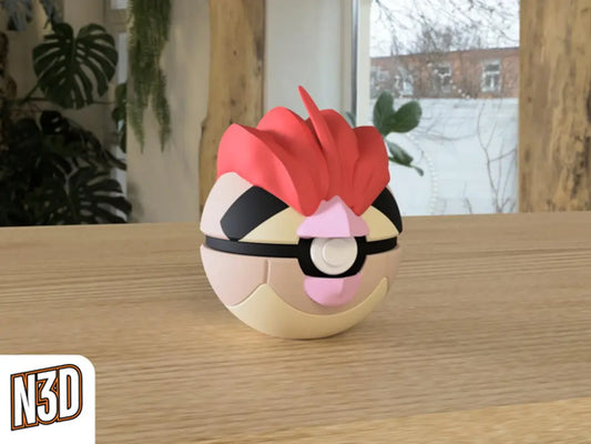#017 Piggeotto Themed Pokeball - N3D