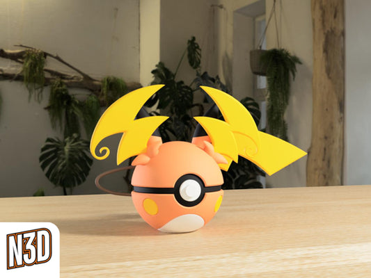 #026 Mega Raichu Y Themed Pokeball - N3D