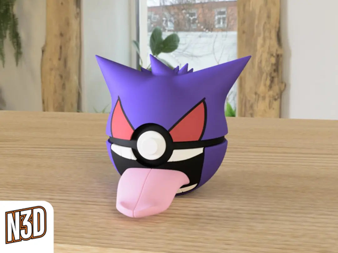 #094 Gengar Themed Pokeball - N3D