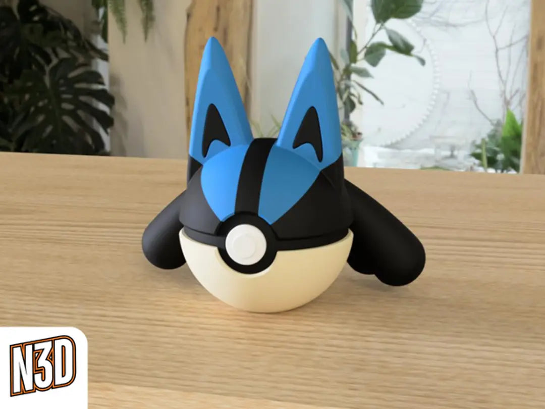 #448 Lucario Themed Pokeball - N3D