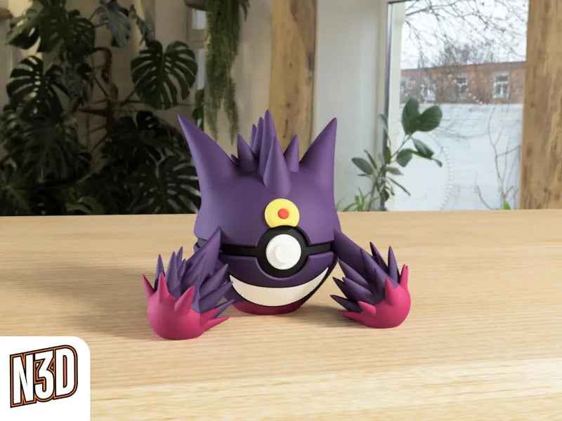 #094 Mega Gengar Themed Pokeball - N3D