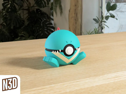 #158 Totodile Themed Pokeball - N3D