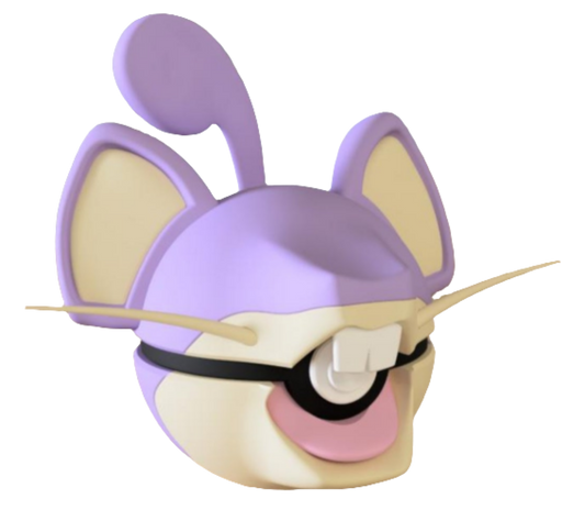 #019 Rattata Themed Pokeball - N3D