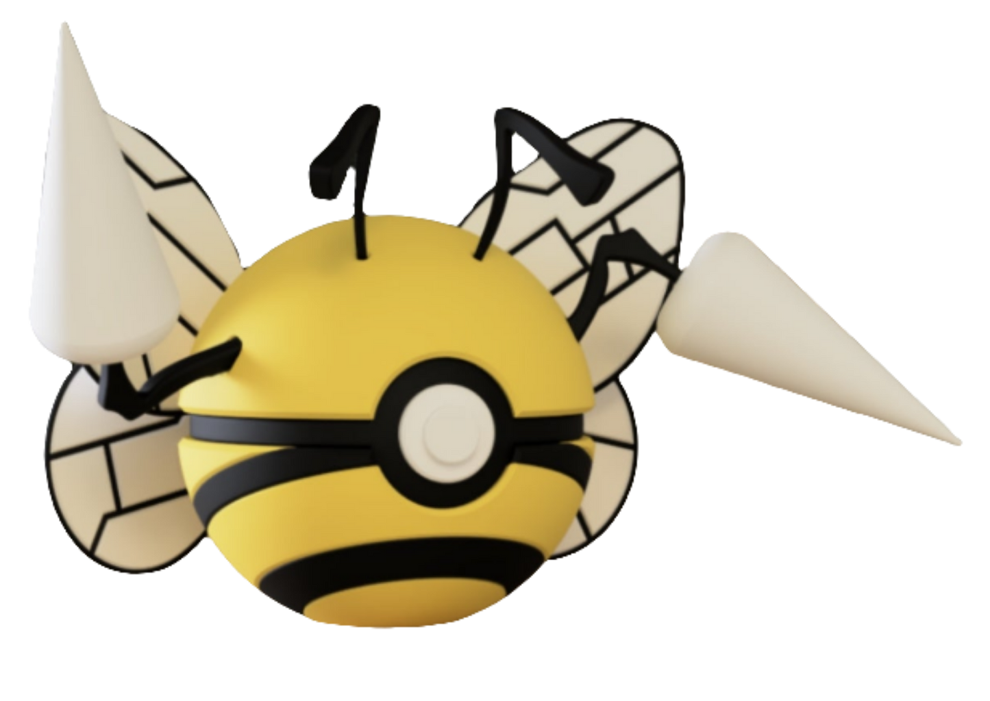 #015 Beedrill Themed Pokeball - N3D