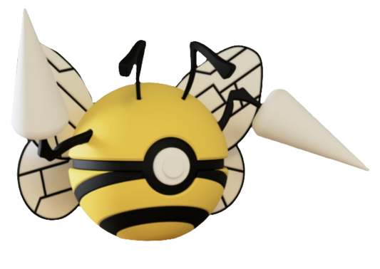 #015 Beedrill Themed Pokeball - N3D