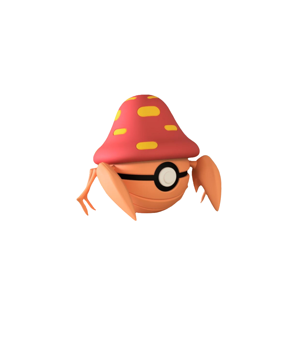 #047 Parasect Themed Pokeball - N3D