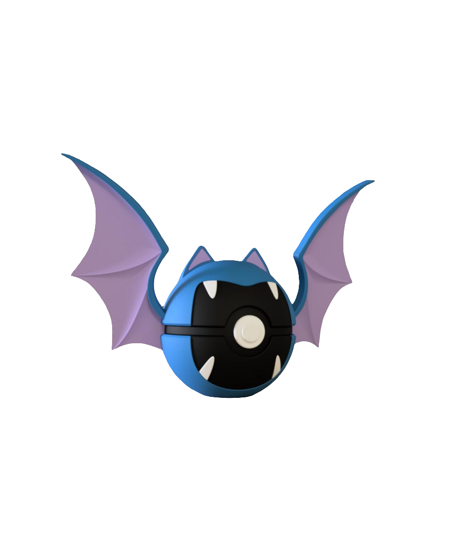 #042 Golbat Themed Pokeball - N3D