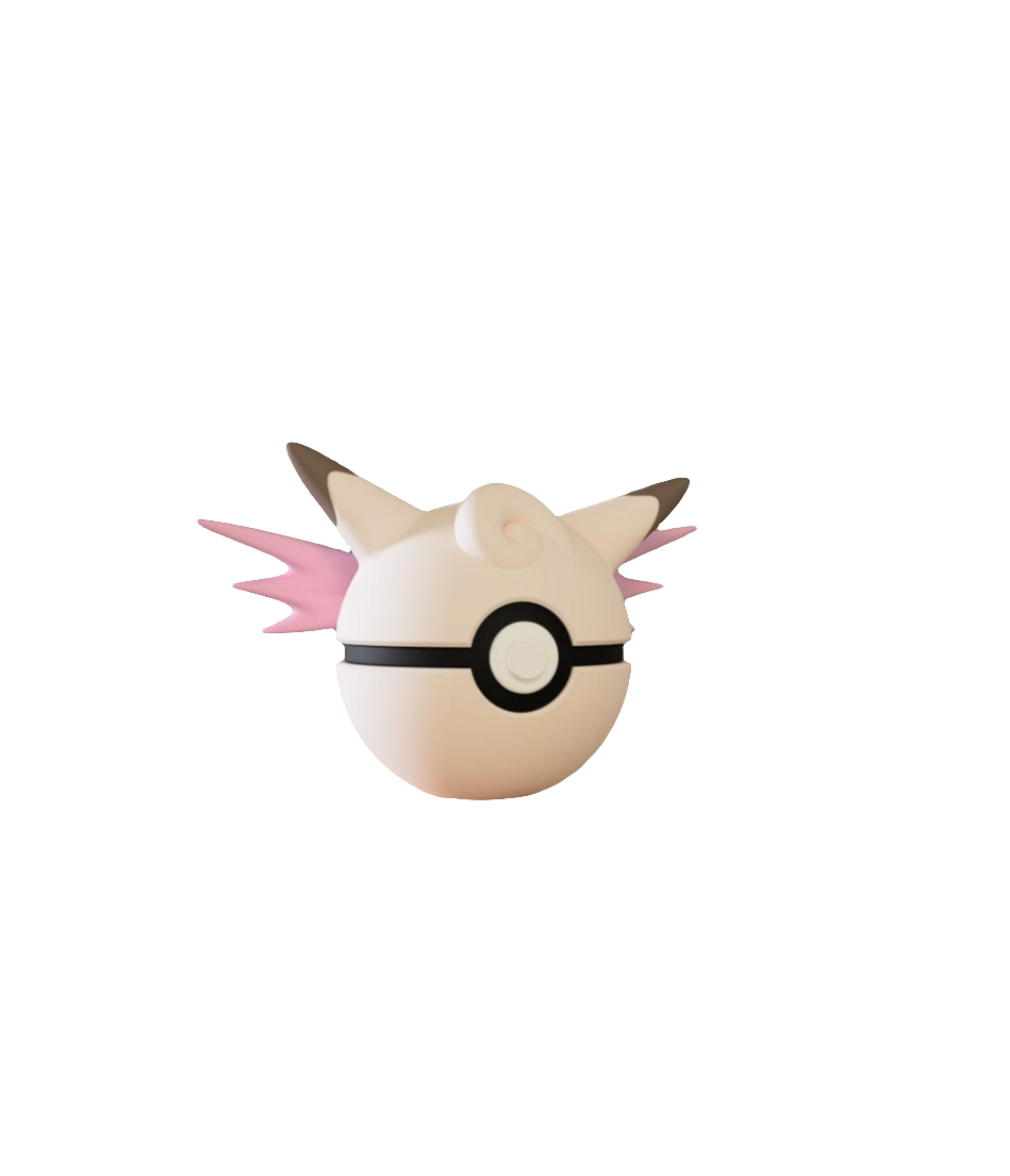 #036 Clefable Themed Pokeball - N3D