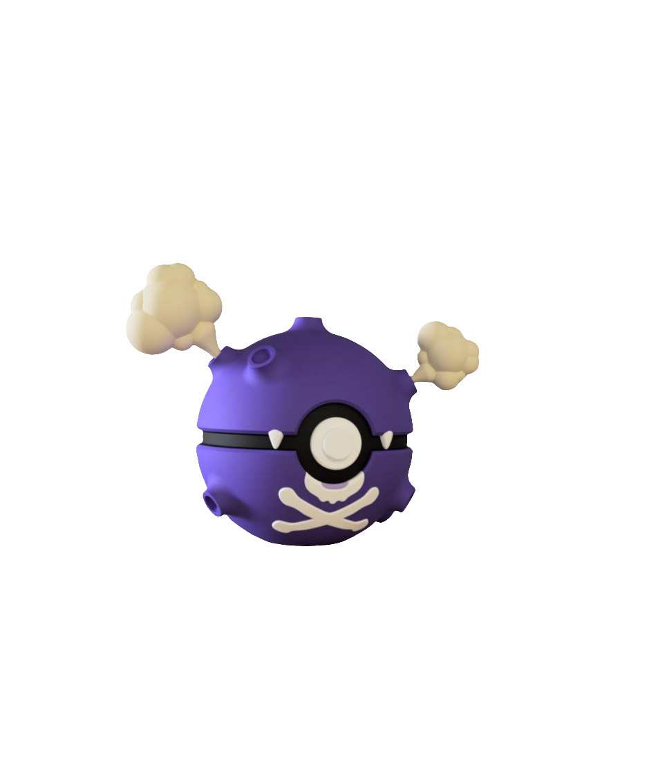 #109 Koffing Themed Pokeball - N3D