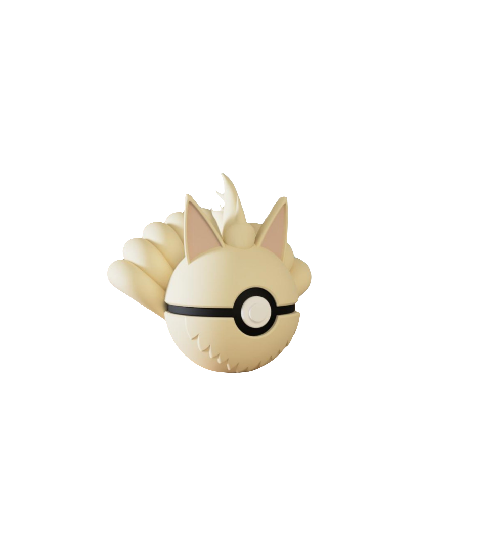 #038 Ninetales Themed Pokeball - N3D