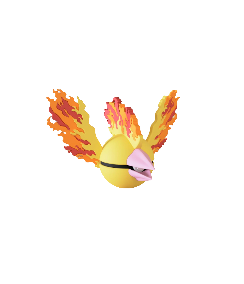 #146 Moltres Themed Pokeball - N3D
