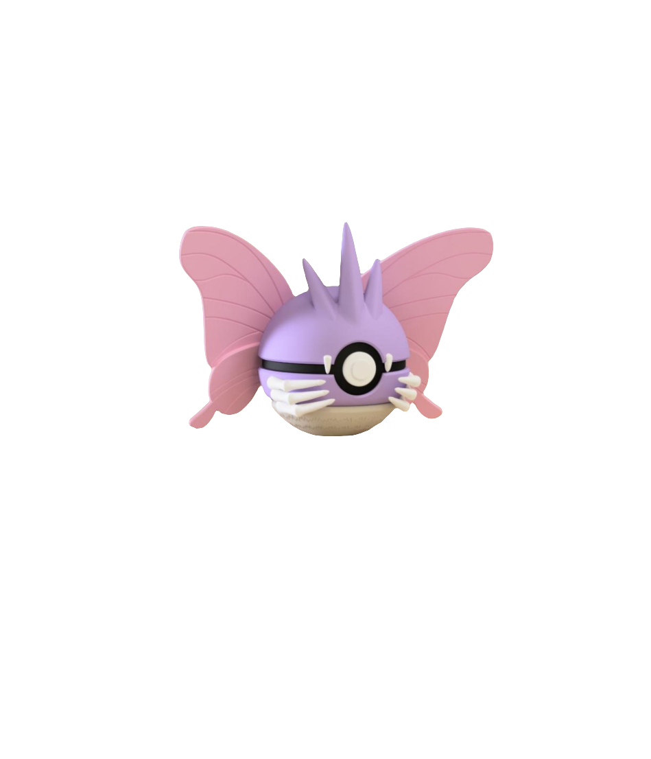 #049 Venomoth Themed Pokeball - N3D