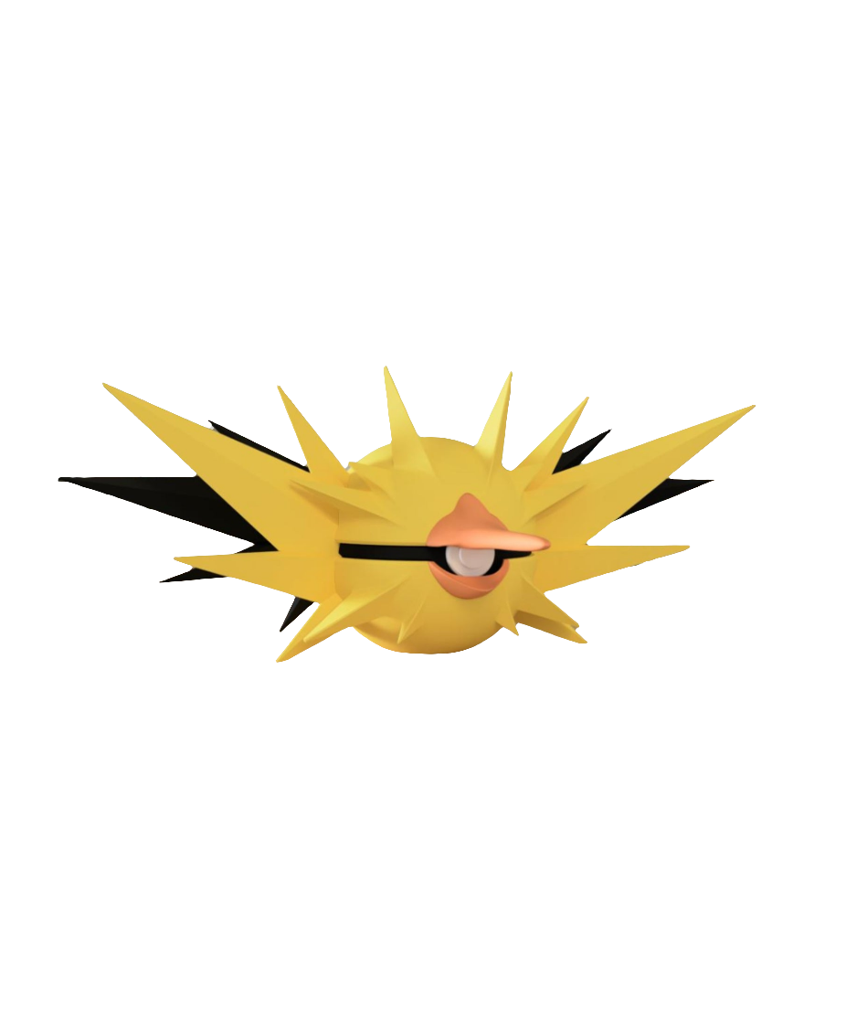 #145 Zapdos Themed Pokeball - N3D