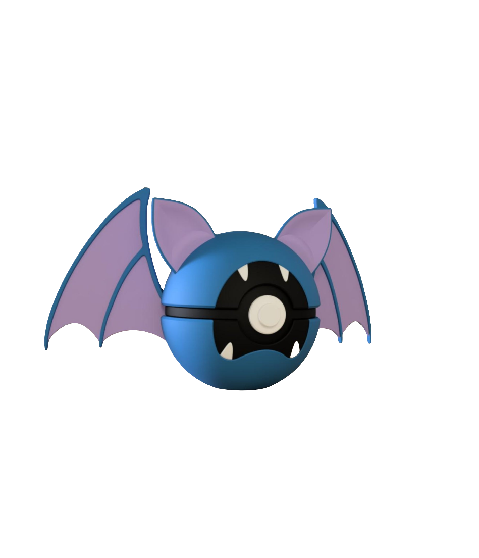 #041 Zubat Themed Pokeball - N3D