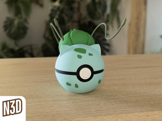 #001 Bulbasaur - Themed Pokeball - N3D