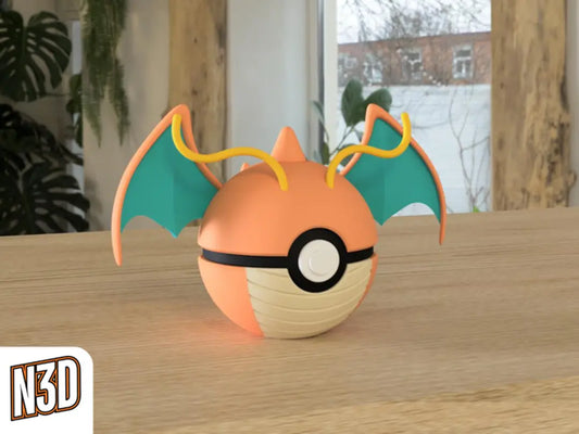 #149 Dragonite Themed Pokeball - N3D