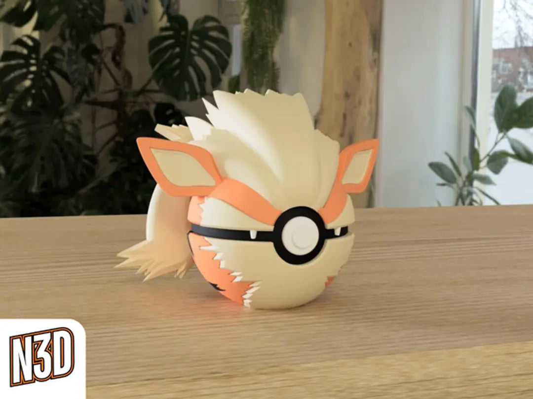 #059 Arcanine Themed Pokeball - N3D