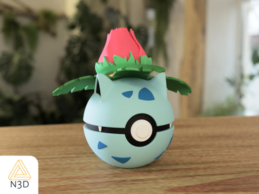 #002 Ivysaur Themed Pokeball - N3D