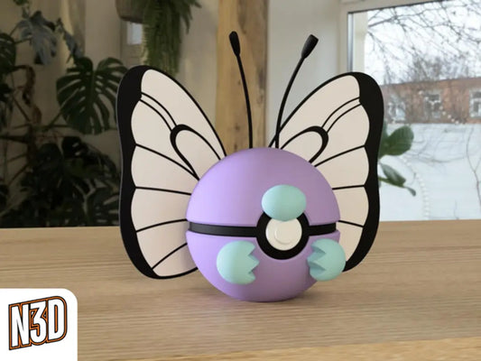 #012 Butterfree Themed Pokeball - N3D