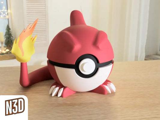#005 Charmeleon Themed Pokeball - N3D