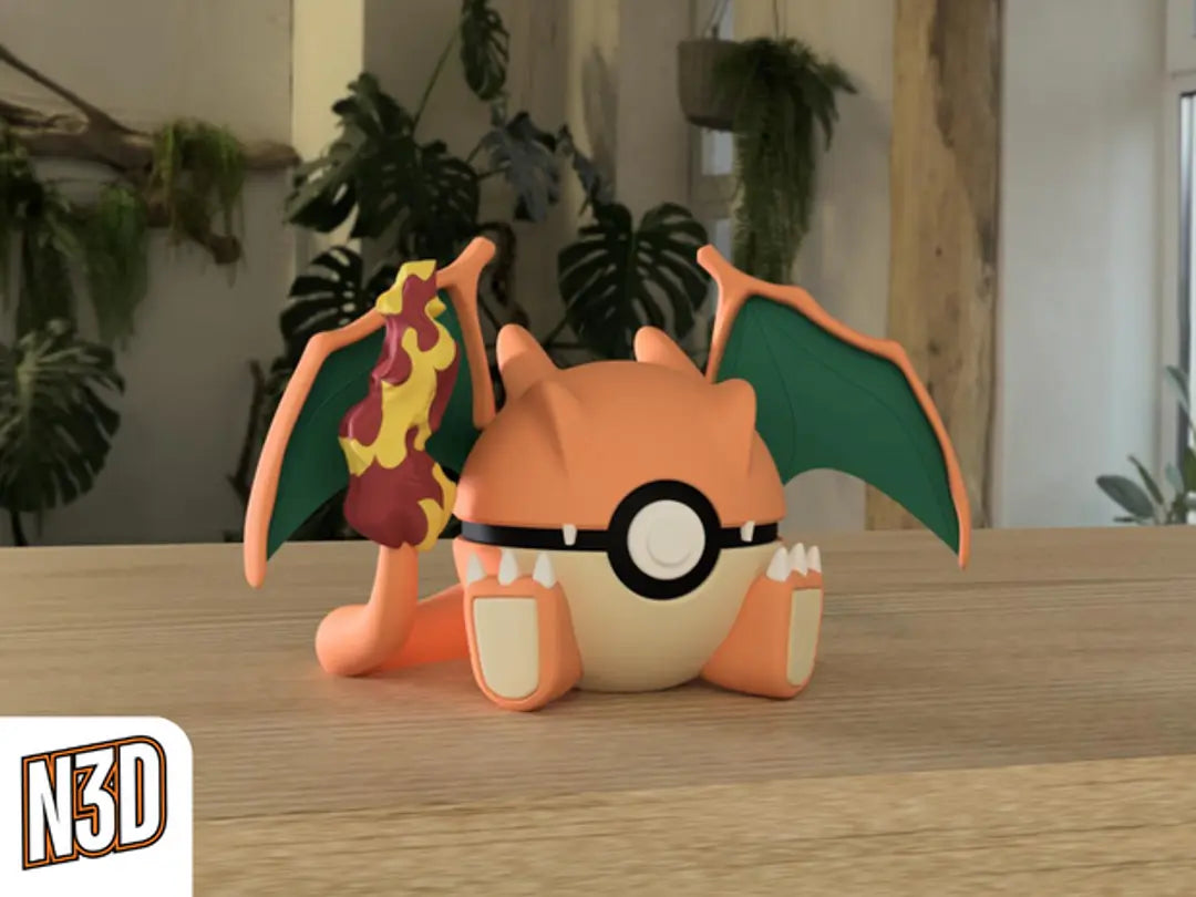 #006 Charizard Themed Pokeball - N3D