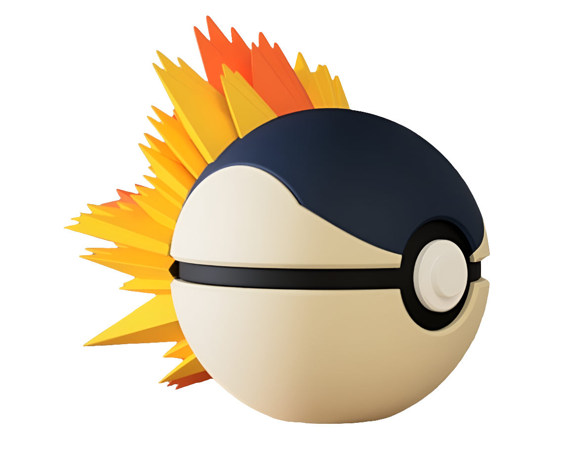#155 Cyndaquil Themed Pokeball - N3D